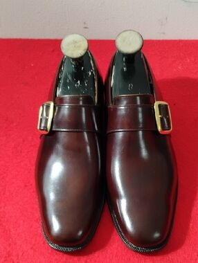 Church's Burgundy Single Monk Strap Leather Shoes